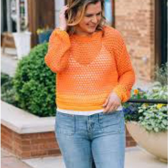 Dex • NWT $75 crocheted Longsleeve PTP 22”-28” - Picture 1 of 7